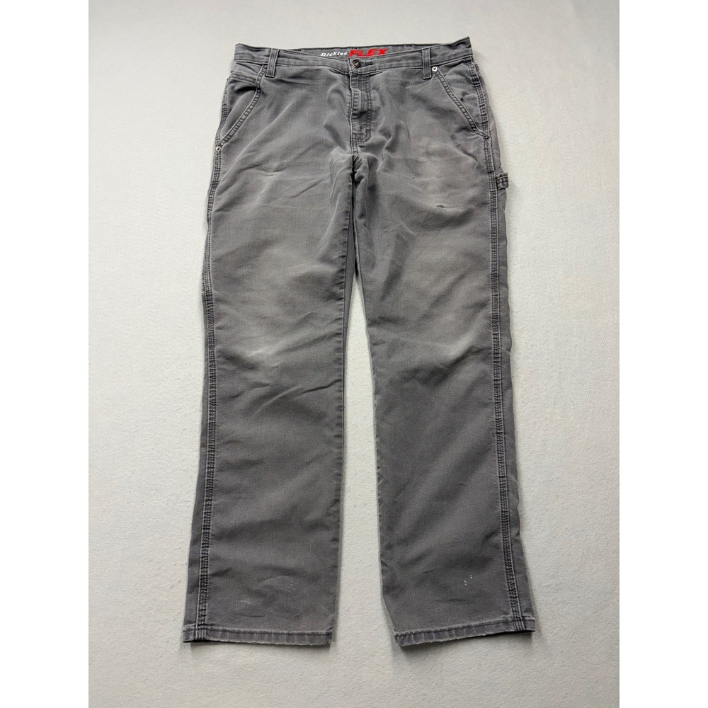 Dickies Carpenter Pants Mens 34x30 Gray Flex Y2K Workwear Utility Trousers
